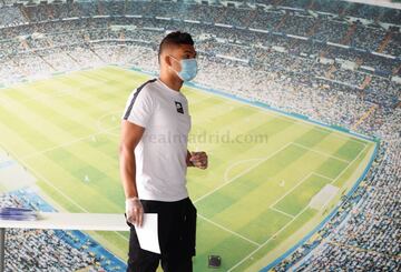 Casemiro durante las pruebas médicas realizadas esta mañana en la Ciudad Deportiva del Real Madrid. 