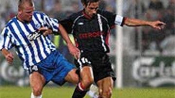 <B>SUFRIERON HASTA EL FINAL</B>. El Celta, pese a la derrota, consiguió el pase a la siguiente ronda de la Copa de la UEFA.