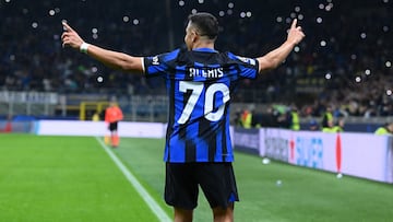 The Inter Milan striker scored early against Salzburg in Group D and made national history in the competition.