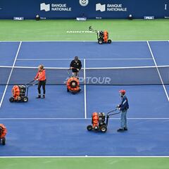 Poniendo a punto la pista en el Masters 1.000 de Canadá