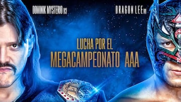 Este es el poster de la lucha por el Megacampeonato en Héroes Inmortales.