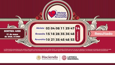 Resultados Melate: números que cayeron hoy y premios del sorteo 4059 | 21 de mayo del 2025