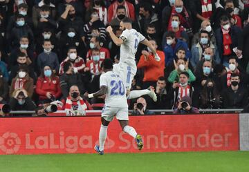 Benzema anotó el 0-1 en el minuto 3 del partido.