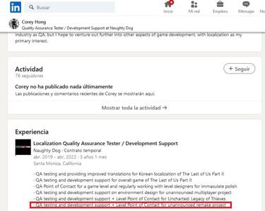 Los creadores de The Last of Us y Uncharted trabajan en un remake, según un tester