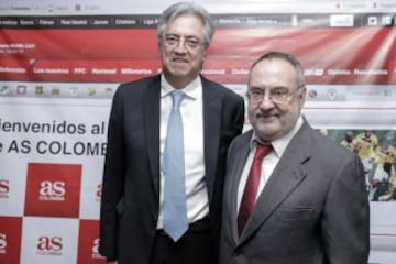 Ricardo Alarcón, presidente de Caracol Radio (izq) y Alfredo Relaño, director Diario AS