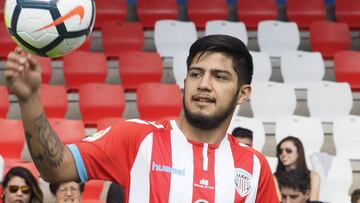 Sergio D&iacute;az, en su presentaci&oacute;n con el Lugo. 