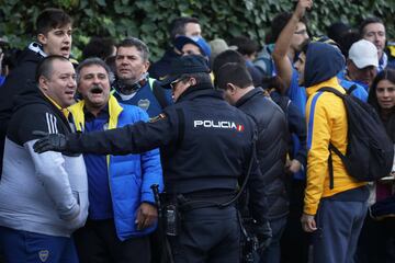 El banderazo de la afición de Boca Juniors en Madrid