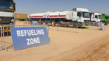 Zona de repostaje del vivac del Wadi Al Dawasir.