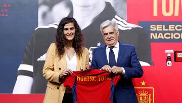 18/09/23 PRESENTACION MONTSE TOME SELECCIONADORA SELECCION ESPAÑOLA FUTBOL FEMENINO LISTA CONVOCATORIA NATIONS LEAGUE 
PEDRO ROCHA PRESIDENTE REAL FEDERACION ESPAÑOLA DE FUTBOL RFEF