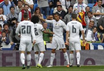 Celebración del gol de Cristiano Ronaldo.