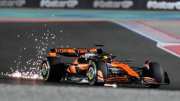 Norris, con el McLaren en Qatar 2024.