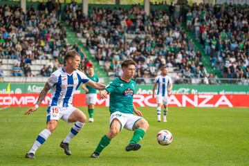 Diego, durante el partido de la penúltima jornada ante el Racing de Ferrol. 