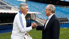 Ancelotti y Florentino Pérez.