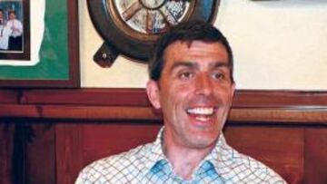 <b>DISTENDIDO. </b>El entrenador del Racing se sintió cómodo analizando la actualidad del equipo.