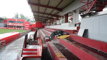 AS ha podido acceder al interior de Anduva y así se encuentra ya la vieja Tribuna.