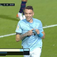 Imposible no alegrarse por él: esto es Iago Aspas nada más pitar el árbitro y ganar al Barça