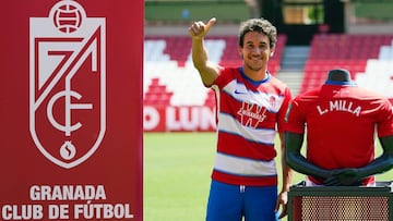 Luis Milla a su llegada al Granada.