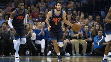 Alex Abrines durante un partido con Oklahoma City Thunder.