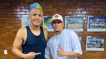 Teófilo Gutiérrez en su sesión de cambio de look