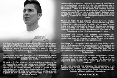Carlos Salcedo ofrece disculpas a Omar Bravo y aclaró su situación