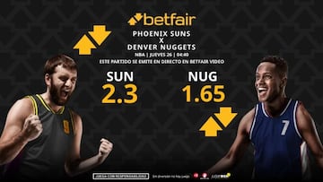 Phoenix Suns vs. Denver Nuggets: horario, TV, pronósticos, estadísticas y clasificación