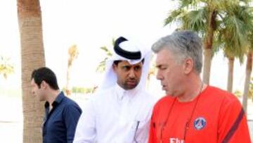 Nasser Al-Khelaifi y Carlo Ancelotti