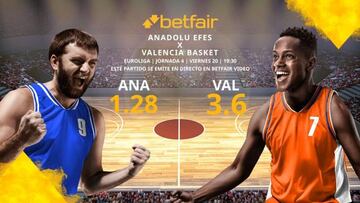 Anadolu Efes vs. Valencia Basket: horario, TV, estadísticas, clasificación y pronósticos de la Euroliga
