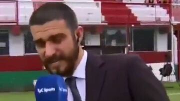 El terrible pelotazo que recibió este periodista al aire