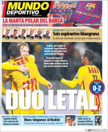 Portadas de la prensa mundial