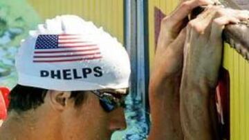 <b>400 METROS LIBRE. </b>Michael Phelps, decepcionado después de entrar en la séptima plaza.