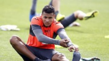 Jeison Murillo en un entrenamiento con el Granada