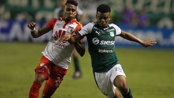 Deportivo Cali cayó 1-2 en su estadio contra Santa Fe y quedó eliminado en el duelo de vuelta de los cuartos de final de la Copa Sudamericana 2018.