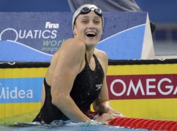 Oro en 200m mariposa, 200m estilos, 400m estilos y plata en 800m libres. Imagen tras ganar los 200m estilos.