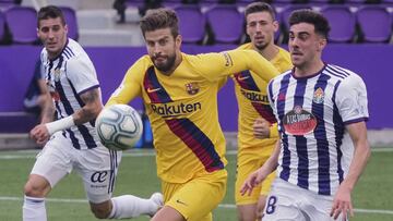 Photogenic/Pablo Requejo.
Valladolid. 11/7/2020.
Jornada 36 de la Liga Santander entre el Real Valladolid y el F.C. Barcelona
Antoñito y Piqué