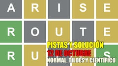 Wordle en español, científico y tildes para el reto de hoy 12 de octubre: pistas y solución