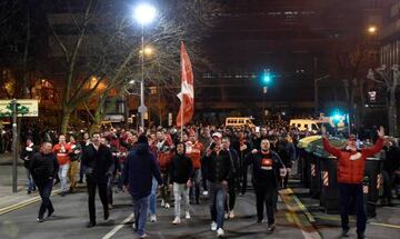 Spartak Moscow fans in Bilbao