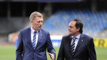 David Moyes con Jokin Aperribay, presidente de la Real.