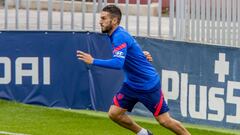 Koke, en el entrenamiento del Atl&eacute;tico