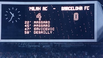 Ruinas del Barça en Europa: del 4-0 del Bayern al 4-0 del Milán