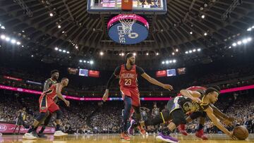 Anthony Davis, durante un partido entre Golden State Warriors y New Orleans Pelicans.