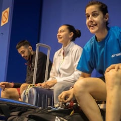 Carolina Marín se entrenó en el ‘Carolina Marín’ para el Europeo