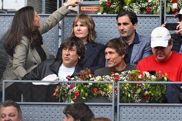 Patxi y Julio Salinas durante el partido de Alcaraz. 