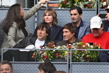 Patxi y Julio Salinas durante el partido de Alcaraz. 