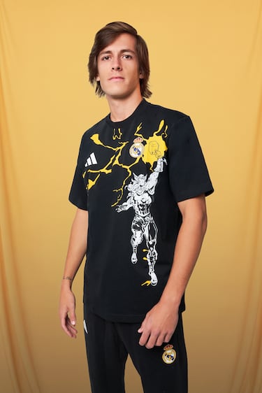 La colección Marvel x Real Madrid. En la foto, Álvaro Carreras. 