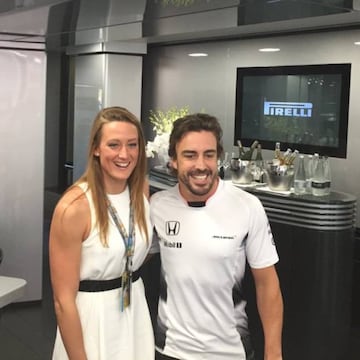 Mireia Belmonte y Fernando Alonso.