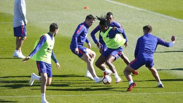 Entrenamiento del Atlético.