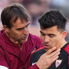 El Sevilla reza por Acuña pero vuelve al grupo Montiel