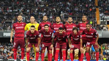 El once del Sevilla.