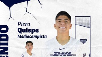 Pumas desmiente al Universitario de Perú tras anuncio de Piero Quispe