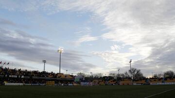 Imagen del Estadio de Santo Domingo antes de un partido del Alcorc&oacute;n.